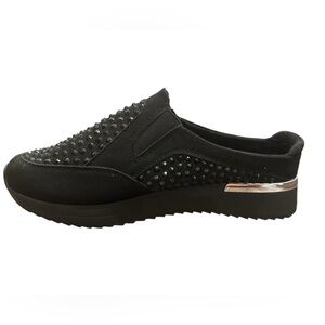 Reaction Kenneth Cole - Take a Stand  Black Rhinestone mule sneakers Size 6 1/2